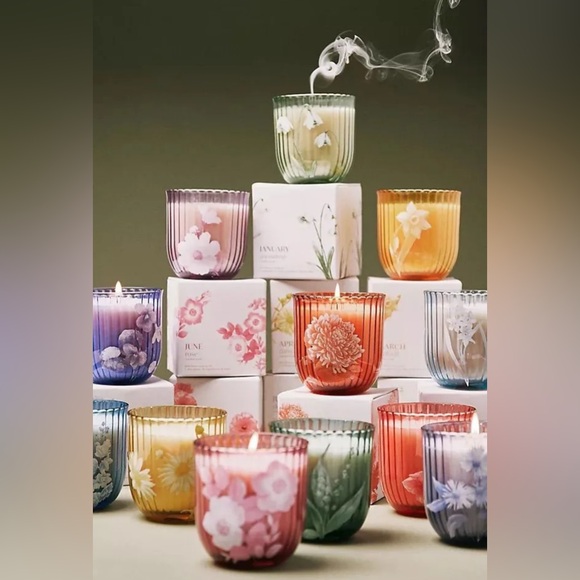 Anthropologie Other - Anthropologie Birth Month Flower Boxed Candle, NIP